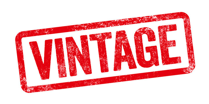 Red stamp on a white background - Vintage