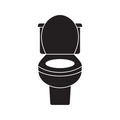 flat icon vector of toilet sitting defecating