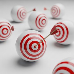 Hit your ambitious goals with precision and focus using this striking bullseye concept, perfect for marketing, strategy, and business success visuals