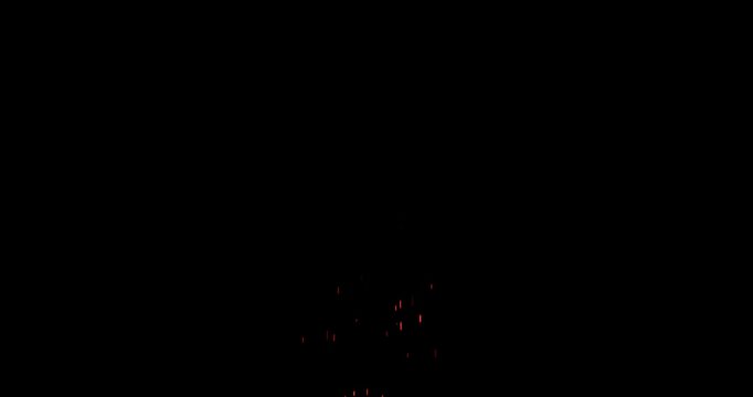 spark hit effect on black background