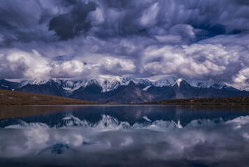 lake and mountains