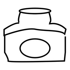 ink bottle paint vector illustration