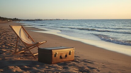 beach background with a sunrise view vacation, travel,