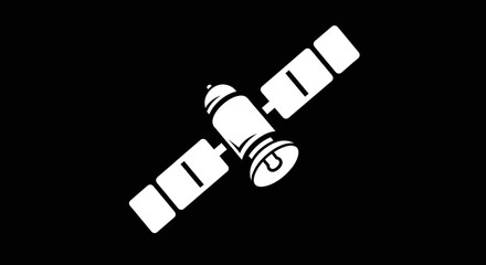 Satellite in Space Orbiting Earth Technology in Space Space Exploration Modern Technology Futuristic Design.