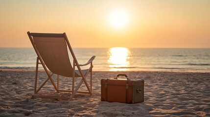 beach background with a sunrise view