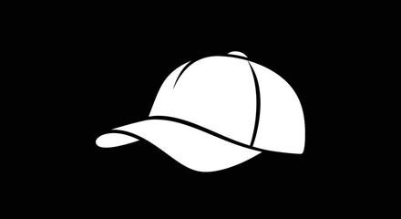 Fototapeta premium White Baseball Cap Illustration.