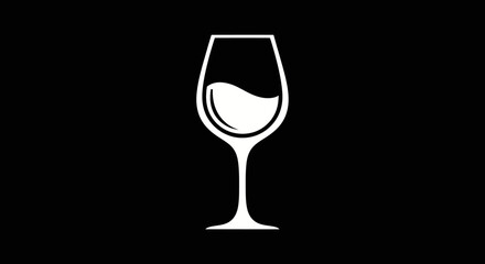 Elegant Wine Glass Silhouette.