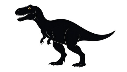 Fototapeta premium A bold silhouette of a Tyrannosaurus Rex, displayed against a plain white background.