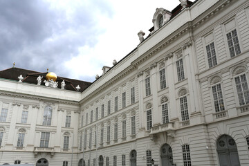 Façade du Palais du Hofburg à Vienne en Autriche