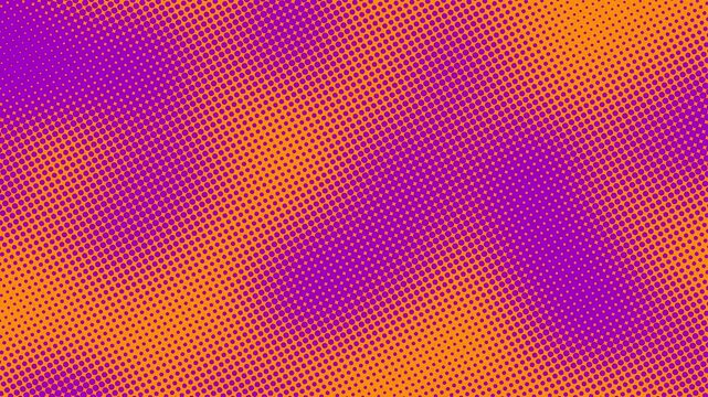 Smooth Rounded Border loop Checkered Halftone Pattern Red Blue Abstract Background. Chequered Square Particles Subtle Texture Pop Art Design. Half Tone Contrast Graphic Minimalist Art Wide animation
