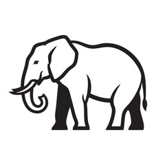 Obraz premium A majestic elephant stands tall, its powerful trunk raised in a symbolic gesture of strength and wisdom this iconic creature embodies grace and intelligence