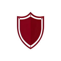 A striking red shield icon symbolizes protection and strength. Ideal for design projects requiring a sense of security and defense.