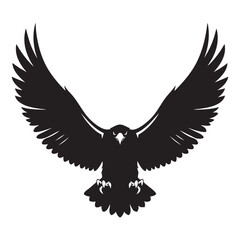 Obraz premium Majestic eagle soaring with outstretched wings, a symbol of freedom and power, its sharp gaze and powerful presence evoke a sense of strength and determination