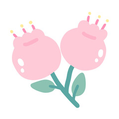 illustration pink flowers
