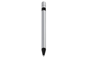 Fototapeta premium A sleek silver pen, perfect for business environments or creative writing. Ideal for documentation, contracts, and everyday note-taking tasks.