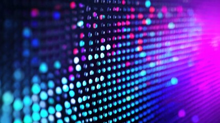 Obraz premium Abstract LED Display with Vibrant Blue and Pink Lights, Futuristic Technology Background