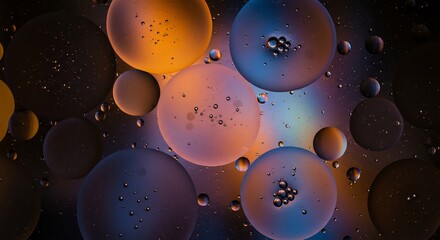 Floating Colorful Spheres Abstract