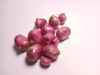 Red onion isolated on white background