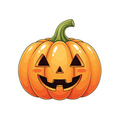 Halloween Pumpkin Illustration – Cute Jack O’ Lantern Cartoon Design