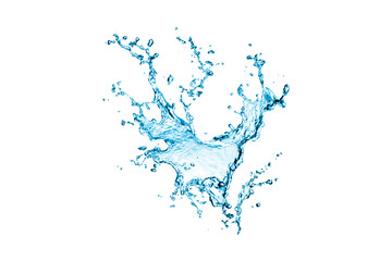 Blue Water Splash on White Background | High-Quality Splash Texture
