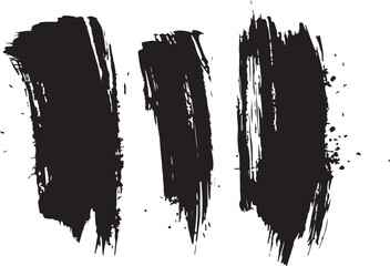 Black Grunge Brush Strokes Silhouette Bundle