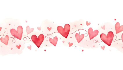 Beautiful heart border for romance. Generative AI
