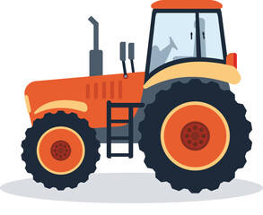 Obraz premium Vector Illustration of Farm Tractor – Agriculture, Farming, Rural Vehicle Design (EPS)