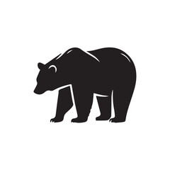 Fototapeta premium silhouette of a bear