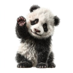 Naklejka premium close up of a panda or a panda