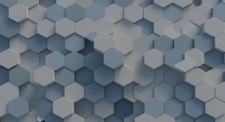 Abstract Gray Hexagons Background Geometric Pattern