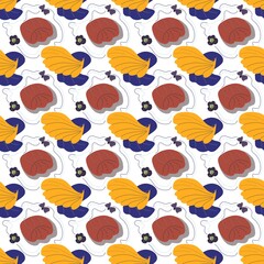 seamless pattern with autumn leaves