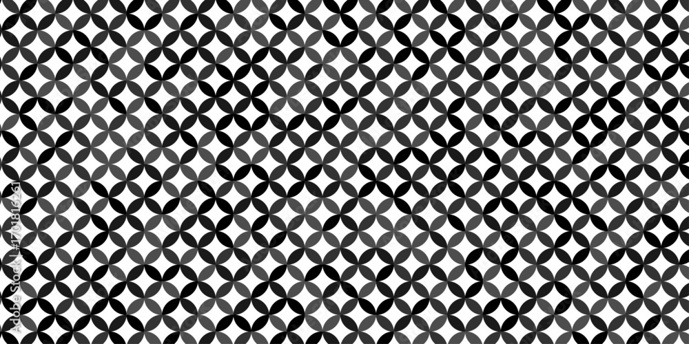 Poster vector seamless pattern with abstract lines and flower design. abstract geometric fabric circle flor