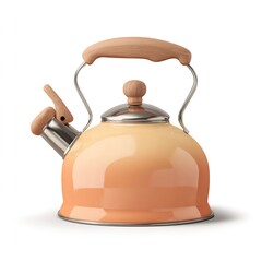 old kettle on white background