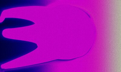 Vibrant abstract background with a distorted magenta shape and grainy texture on a dark blue and pink gradient.