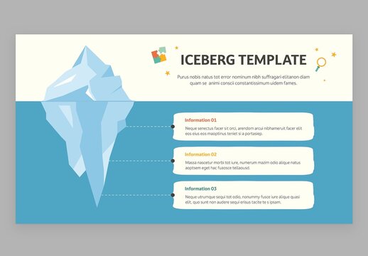 Iceberg Infographic with Cute Education Style for School Teachers