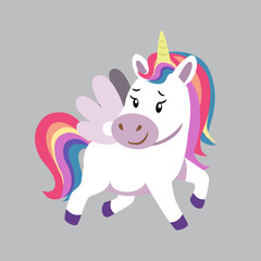 beautiful unicorn with wings like a pegasus