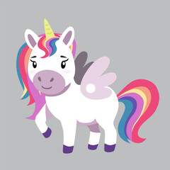 beautiful unicorn with one front leg raised