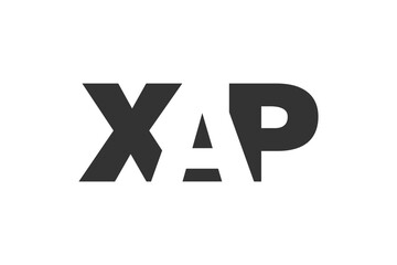 XAP logo design. Initial letter X A P bold font style for tech startups, consulting, corporate branding. Creative company name, headlines typography identity, trendy logotype.