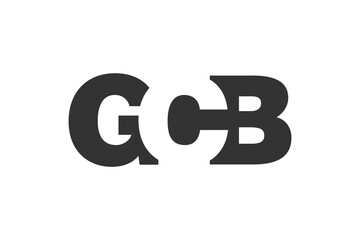 GCB logo design. Initial letter G C B bold font style for tech startups, consulting, corporate branding. Creative company name, headlines typography identity, trendy logotype.