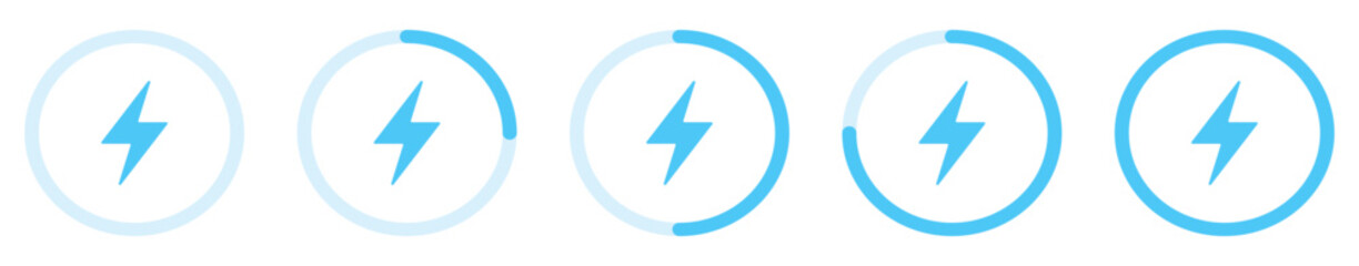 スマホのワイヤレス無線充電アイコン青