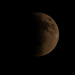 The blood moon and eclipse in 07 September 2025