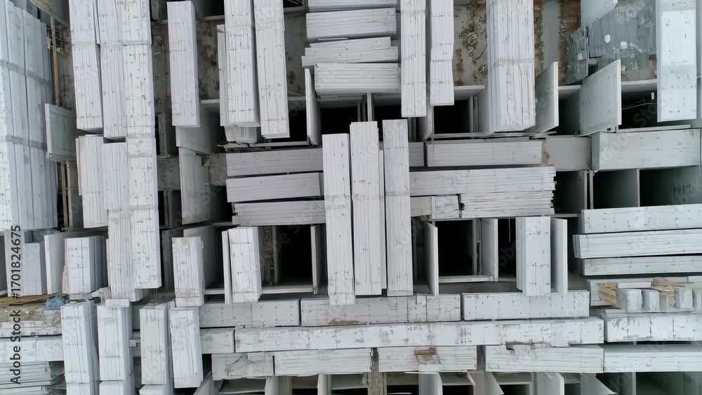 Poster abstract building blocks shifting and changing
