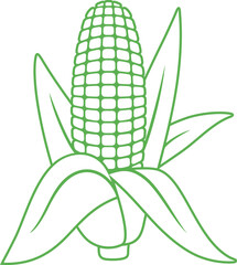 Corn logo. Isolated corn on white background