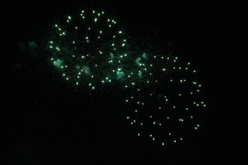 fireworks in rezé (france) for the french national day (bastille day - 14th july)