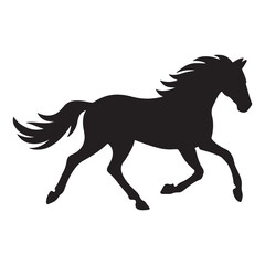 Running Horse Icon Vector Silhouette Isolated