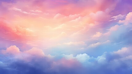 sky and clouds wet watercolor background