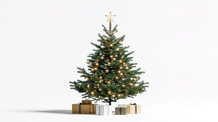 christmas tree with gift boxes