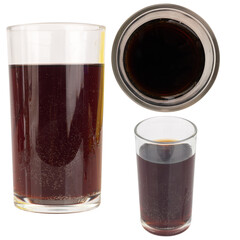 Cola in Wine Glass Minimalist Studio Shot on white background