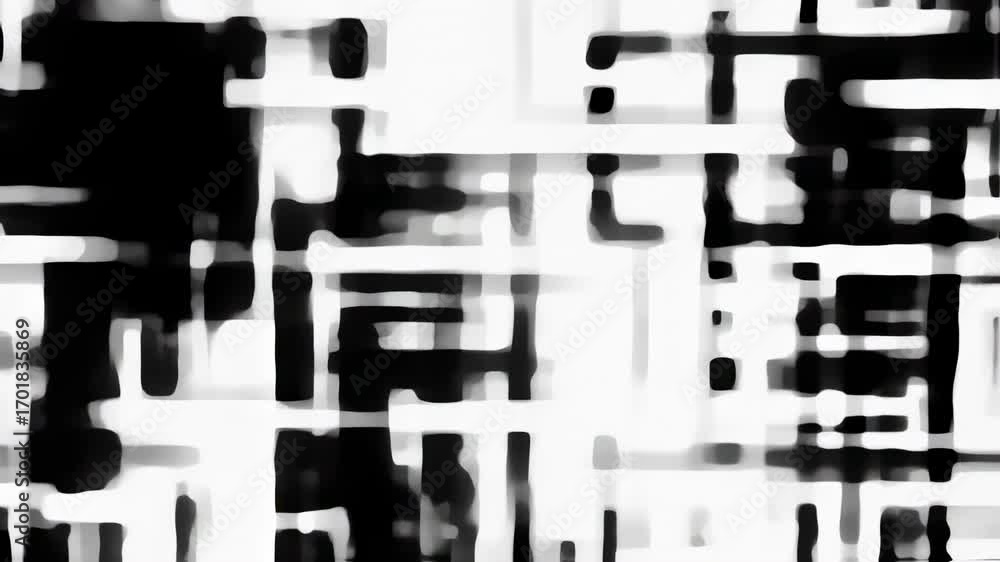 Poster abstract shapes shifting and blending in monochrome