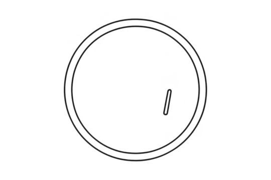 Minimalist clock outline with transparent backdrop, clock face isolated style